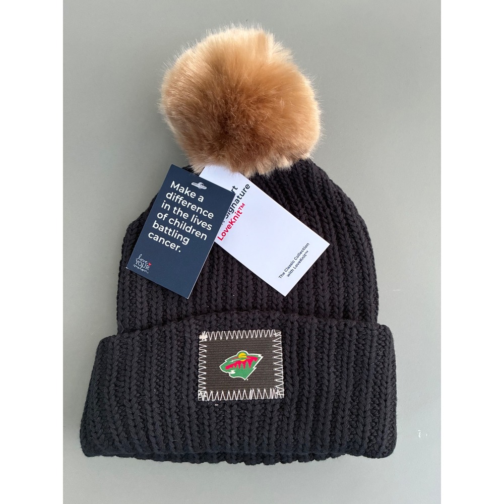 Rare Love Your Melon Minnesota Wild Cotton Beanie Black Knit NHL Hat